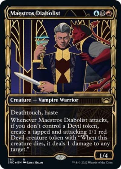 Maestros Diabolist Gilded Foil Streets of New Capenna Magic card