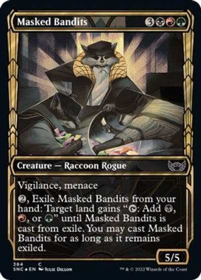Masked Bandits Gilded Foil Streets of New Capenna Magic card