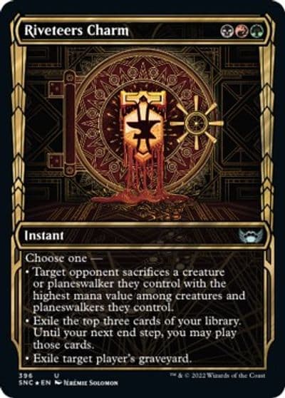 Riveteers Charm Gilded Foil Streets of New Capenna Magic card