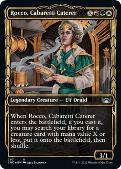 Rocco Cabaretti Caterer Gilded Foil Streets of New Capenna Magic card