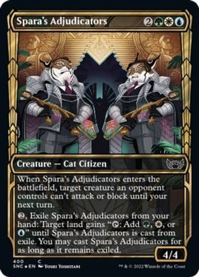 Sparas Adjudicators Gilded Foil Streets of New Capenna Magic card