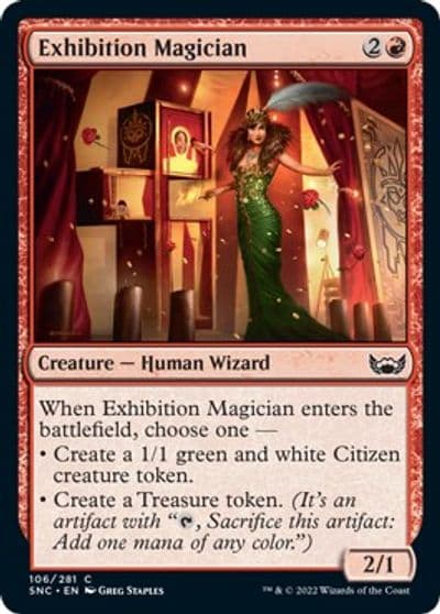 Exhibition Magician Streets of New Capenna Magic card