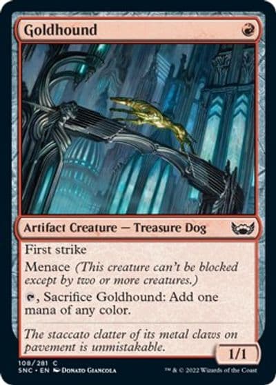 Goldhound Streets of New Capenna Magic card