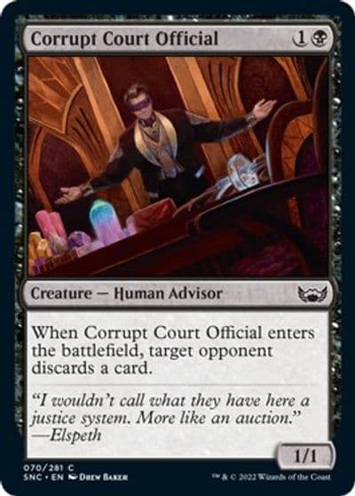 Corrupt Court Official Streets of New Capenna Magic card