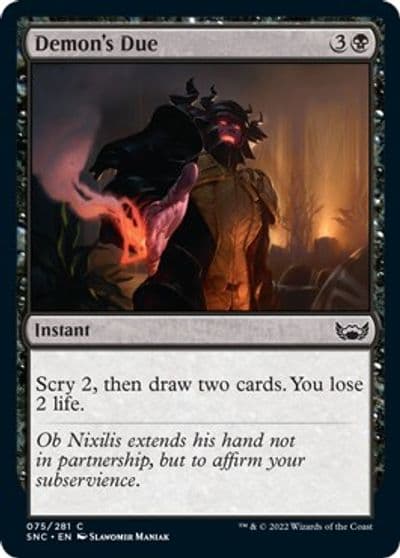 Demons Due Streets of New Capenna Magic card