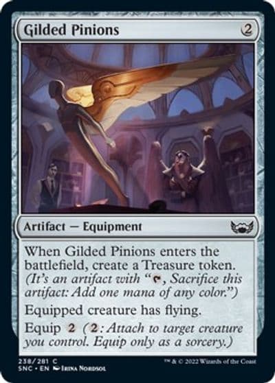 Gilded Pinions Streets of New Capenna Magic card