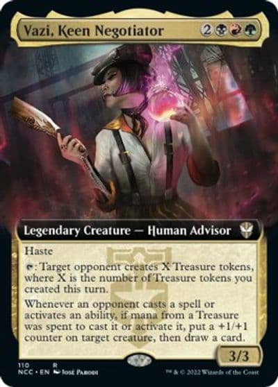 Vazi Keen Negotiator Extended Art Commander: Streets of New Capenna Magic card