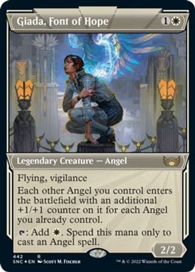 Giada Font of Hope Showcase Foil Etched Streets of New Capenna Magic card