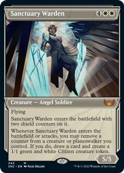 Sanctuary Warden Showcase Streets of New Capenna Magic card