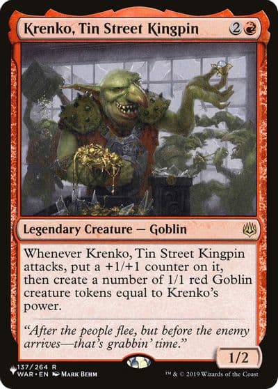 Krenko Tin Street Kingpin The List Reprints Magic card