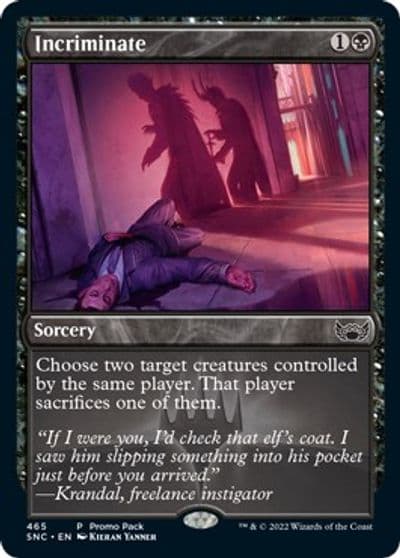 Incriminate Promo Pack: Streets of New Capenna Magic card