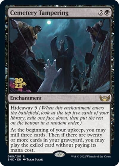 Cemetery Tampering Prerelease Cards Magic card