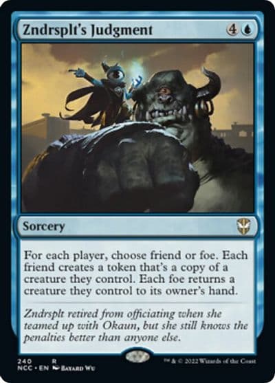 Zndrsplts Judgment Commander: Streets of New Capenna Magic card