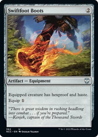Swiftfoot Boots Commander: Streets of New Capenna Magic card