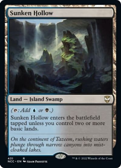 Sunken Hollow Commander: Streets of New Capenna Magic card