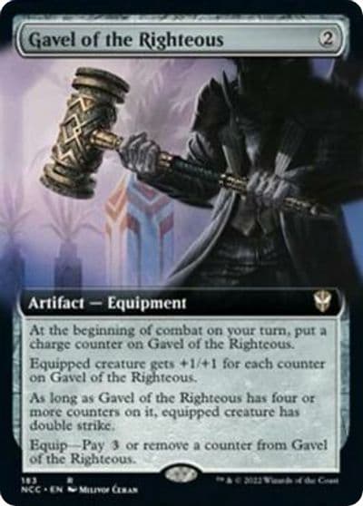 Gavel of the Righteous Extended Art Commander: Streets of New Capenna Magic card