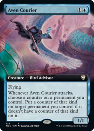 Aven Courier Extended Art Commander: Streets of New Capenna Magic card