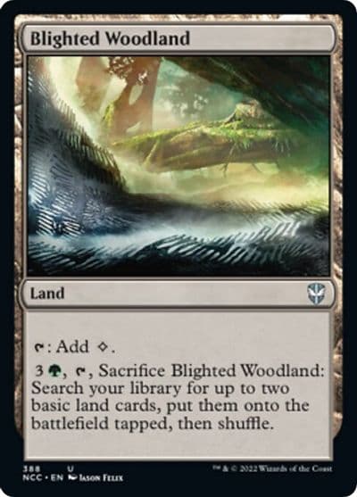 Blighted Woodland Commander: Streets of New Capenna Magic card