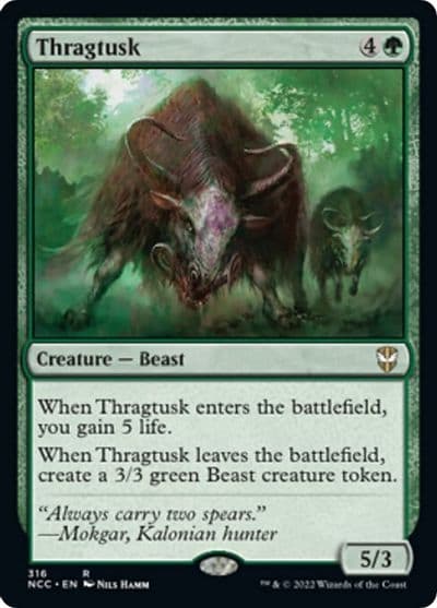 Thragtusk Commander: Streets of New Capenna Magic card