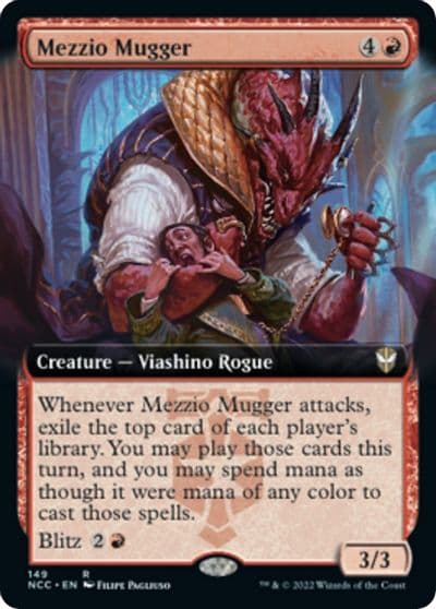 Mezzio Mugger Extended Art Commander: Streets of New Capenna Magic card