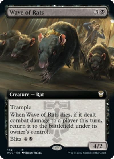 Wave of Rats Extended Art Commander: Streets of New Capenna Magic card