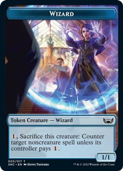 Wizard Token Streets of New Capenna Magic card