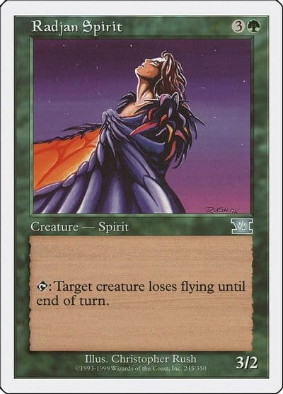 Radjan Spirit Classic Sixth Edition Magic card