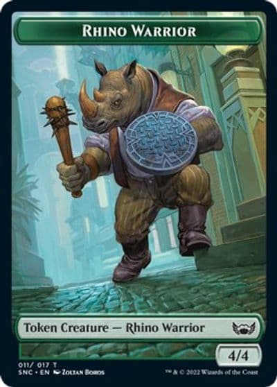 Rhino Warrior Token Streets of New Capenna Magic card