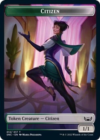 Citizen Token Streets of New Capenna Magic card