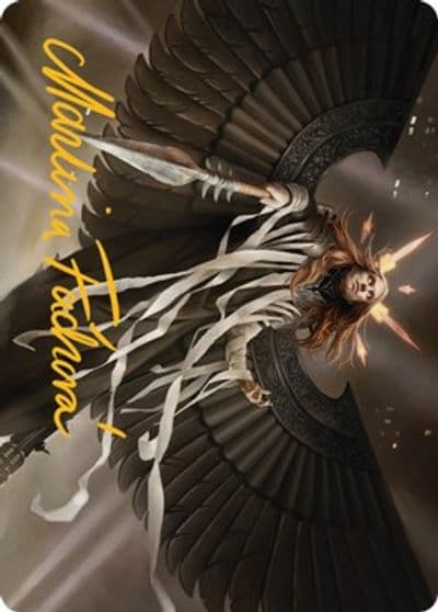 Angel of Suffering Art Card Gold Stamped Signature Art Series: Streets of New Capenna Magic card