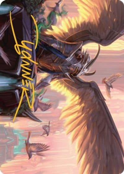 Falco Spara Pactweaver Art Card 25 81 Gold Stamped Signature Art Series: Streets of New Capenna Magic card