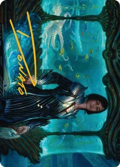 Lagrella the Magpie Art Card Gold Stamped Signature Art Series: Streets of New Capenna Magic card
