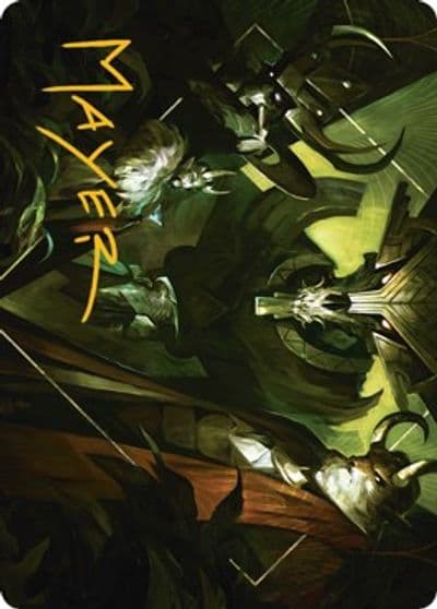 Meeting of the Five Art Card Gold Stamped Signature Art Series: Streets of New Capenna Magic card