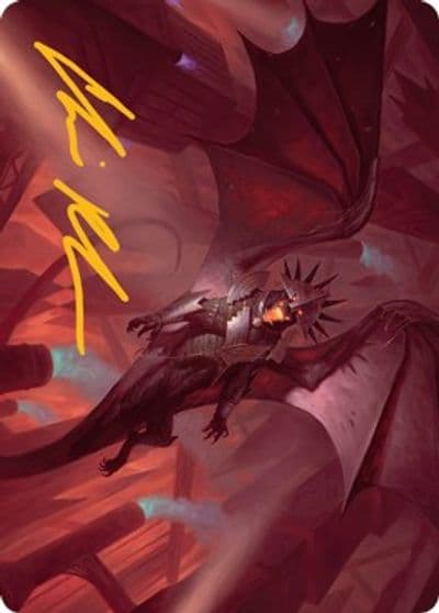Ziatora the Incinerator Art Card Gold Stamped Signature Art Series: Streets of New Capenna Magic card