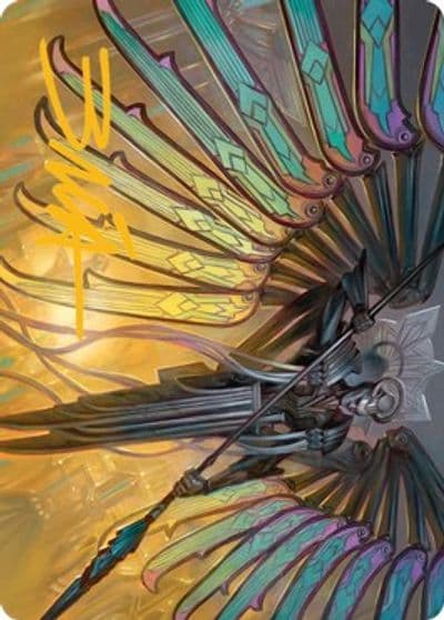 Paragon of Modernity Art Card Gold Stamped Signature Art Series: Streets of New Capenna Magic card