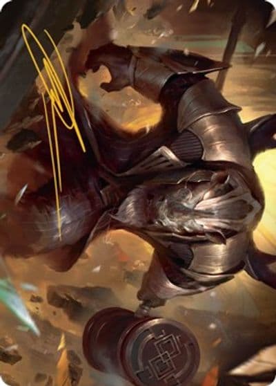 Perrie the Pulverizer Art Card Gold Stamped Signature Art Series: Streets of New Capenna Magic card