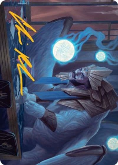 Tivit Seller of Secrets Art Card Gold Stamped Signature Art Series: Streets of New Capenna Magic card