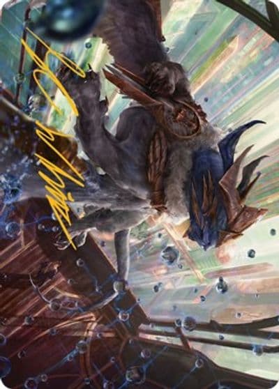 Change of Plans Art Card Gold Stamped Signature Art Series: Streets of New Capenna Magic card