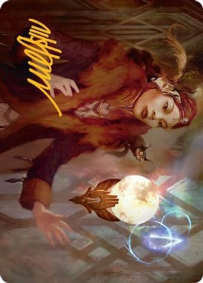 Misfortune Teller Art Card Gold Stamped Signature Art Series: Streets of New Capenna Magic card