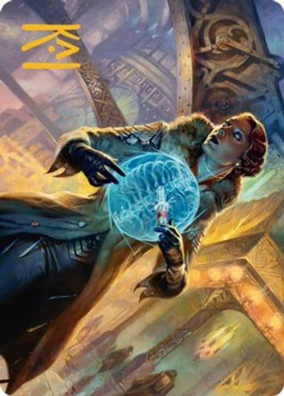 Writ of Return Art Card Gold Stamped Signature Art Series: Streets of New Capenna Magic card