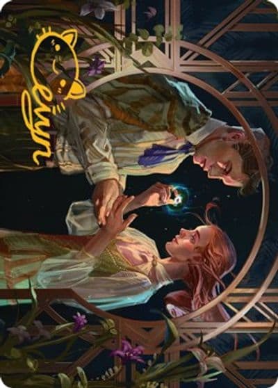 Prosperous Partnership Art Card Gold Stamped Signature Art Series: Streets of New Capenna Magic card