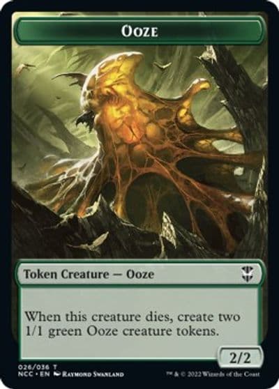Ooze 026 Treasure 015 Double Sided Token Commander: Streets of New Capenna Magic card