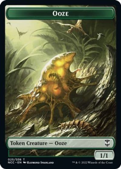 Ooze 025 Treasure 015 Double Sided Token Commander: Streets of New Capenna Magic card