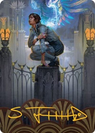 Giada Font of Hope Art Card 65 81 Gold Stamped Signature Art Series: Streets of New Capenna Magic card