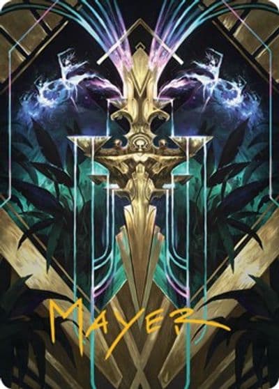 Halo Fountain Art Card Gold Stamped Signature Art Series: Streets of New Capenna Magic card