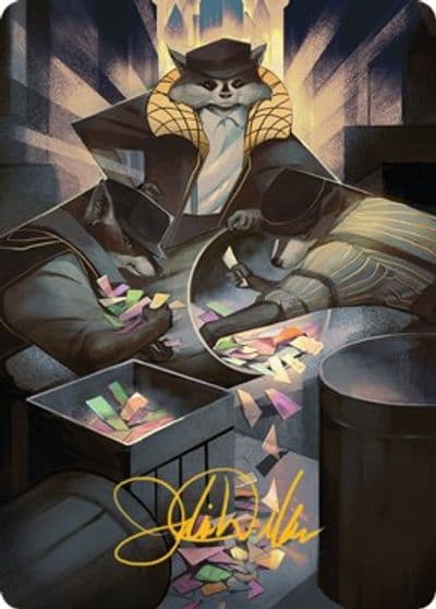 Masked Bandits Art Card Gold Stamped Signature Art Series: Streets of New Capenna Magic card