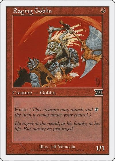 Raging Goblin Classic Sixth Edition Magic card