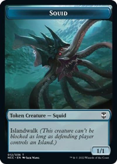 Squid Treasure 013 Double Sided Token Commander: Streets of New Capenna Magic card