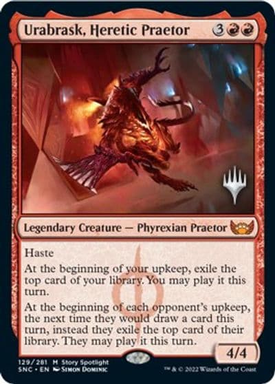 Urabrask Heretic Praetor Promo Pack: Streets of New Capenna Magic card