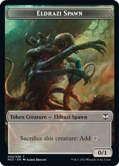 Eldrazi Spawn Human Double Sided Token Commander: Streets of New Capenna Magic card